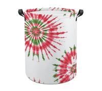 Panier à linge imperméable et pliable pour le salon, la salle de bain, rouge et vert