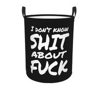 Panier À Linge Je Ne Sais Rien De La Baise Imperméable Bac Linge Robuste Seau De Stockage Pour Jouets Salle De Bain Chambre 34X42Cm