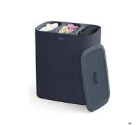 Joseph Joseph Tota- Trio Panier de séparation du Linge de 90 litres avec Couvercle, 3 Sacs de Lavage Amovibles avec poignées, Noir