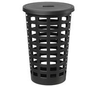 Panier à linge moderne en plastique 54 litres - Noir