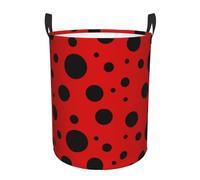 Panier À Linge Motif Coccinelle Résistant Seau De Stockage Avec Poignée Corbeilles À Linge Pour Jouets Vêtements 40X50Cm