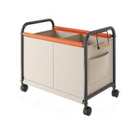 Panier à linge multi-compartiments avec roulettes Oxford Nizer & Trieur pour vêtements et jouets Solution de rangement colorée (63,5 x 37 x 65 cm)