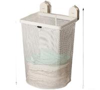 Panier à linge mural pliable à ventouse de grande capacité en maille (B)