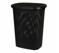 Panier à linge en plastique, noir, 60 l