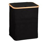 Panier à Linge Noir - Bambou FSC - Panier Rigide 54L