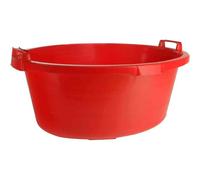 Panier À Linge Ovale Rouge 27 L 55 Cm De Hauteur Avec Poignées Élevées