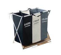 Panier A Linge Panier À Linge Sale Pliable For La Maison, Grand Panier À Linge Sale, Sac De Rangement, Tiroir, Rangement De Vêtements, Bac De Tri Du Linge(3 Grids D-L-C)