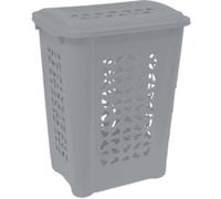 keeeper Panier à linge Per – 60 L, fente d'insertion, couvercle rabattable, ajouré – Nordic Pink
