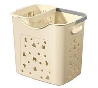 Panier à Linge Plastique avec Panier Suspendu, Laundry Basket avec Poignées, Robuste Corbeille à Linge pour Chambre, Salle de Bain, Dortoir, Buanderie(White)