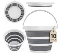 Panier à linge pliable 10 litres - Seau de camping - Bassine à linge Laundry