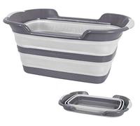 Panier à linge pliable 50 x 37,5 cm - Panier à linge pliable en silicone et plastique - Panier de rangement facile pliable