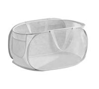 Panier à Linge Pliable, 70L+ Corbeille à Linge Sale en Maille, Gris | En Maille, Avec Poignées, Portable et Robuste, Pour Buanderie, Salle de Bain et Dortoir