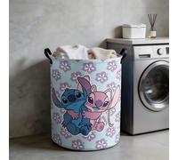 Panier à linge pliable avec motif hibiscus Lilo & Stitch Disney. Bac de rangement avec poignées, organisateur pour la buanderie, la chambre et la pièce 7,8 po * 5,1 po,17,7 po * 11,8 po,19,6 po * 15,7