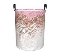 Panier à linge pliable avec poignées, joli motif imprimé pailleté, organisateur de rangement de jouets pliable pour salle de bain, chambre, dortoir