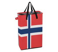 Panier à linge pliable avec poignées pour adolescente - Panier à vêtements pour chambre d'enfant - Drapeau national de Norvège - Concepts d'affaires parfaits