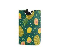 Panier à linge pliable avec poignées pour chambre d'enfant, salle de bain, vêtements sales, fruits exotiques, citron vert, ananas