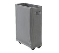 Panier à linge pliable avec roulettes - Panier à linge pliable avec roulettes - Panier à linge pliable avec roulettes pour petits espaces - Panier à linge roulant avec poignée - Rangement pliable