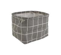 Panier à linge pliable en coton avec roulettes Blanc | Ce panier à linge pliable en coton avec roulettes permet un mouvement sans effort et un rangement peu encombrant autour de