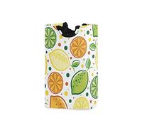 Panier à linge pliable en forme de fruits - Citron coloré - Grand panier de rangement avec poignées pour chambre d'enfant - Bac à jouets de salle de bain - Organisateur de vêtements
