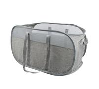 Panier à Linge Pliable en Maille, Panier à Linge Pop Up avec Poignée, 36 x 36 x 58 cm Corbeilles à Linge, Panier de Rangement pour Salle de Bain Chambre à Coucher Buanderie Voyage (gris)