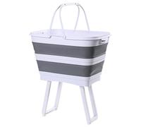 Panier à linge pliable en polypropylène avec poignées surélevées, résistant, design portable, pour salle de bain, chambre, cuisine, camping, , collations