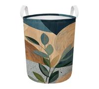 Panier À Linge Pliable Feuilles Vertes Corbeille À Linge Polyvalente Avec Poignée De Transport,Tissu Oxford Rangement Pour Vêtements,Jouets-Chambre Ou Salle De Bain