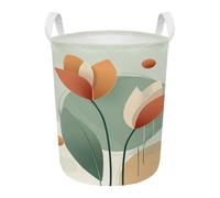 Panier À Linge Pliable Feuilles Vertes Corbeille À Linge Polyvalente Avec Poignée De Transport,Tissu Oxford Rangement Pour Vêtements,Jouets-Chambre Ou Salle De Bain