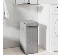 PANIER À LINGE PLIABLE GRIS 26X34,5X59,5 CM TISSU EN FAUX LIN