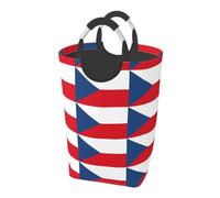 Panier à linge pliable imprimé drapeau de la République tchèque pour chambre à coucher, salle de bain, 50 l, tissu Oxford