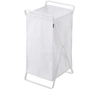 YAMAZAKI Panier à linge TOWER 2484 blanc acier/polyester/polypropylène 30×36×64 cm