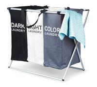 Panier à linge pliable à trois compartiments 105 l