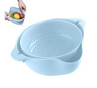 Panier à linge pour légumes | Bol à fruits double couche | Passoire rotative pour servir et laver les légumes et les fruits
