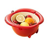 Panier à linge pour légumes | Double couche à drainage rapide drôle - Panier de vidange pour fruits et légumes | pour fruits, laitue, pâtes, cuisine, maison, appartement, restaurant, pique-nique