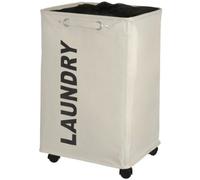 Panier à linge pour salle de bain - Carré - Tissu polyester 79 litres - Beige WENKO