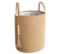 Panier à linge pratique avec poignée tissée à la main, panier à linge sale fait à la main, support de vêtements sales, couvertures élégantes