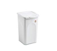 Stefanplast Panier à Linge Primavera Line de Turquoise Intense - 25 Litre, Plastique, Blanc, 25 Litre