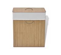 Panier à linge rectangulaire Bambou Naturel