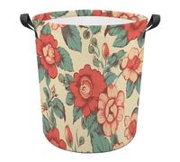 Panier à linge rétro avec poignées en tissu Oxford imperméable de grande capacité pour chambre à coucher, salle de bain, dortoir