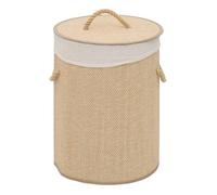 Panier à linge rond en bambou 48L STEMY beige - 5five