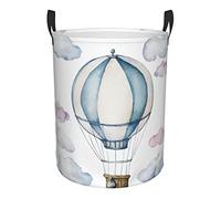 Panier à linge rond en forme de montgolfière - Panier de rangement pour jouets, vêtements - Pour la maison, la salle de bain, la chambre à coucher, le dortoir, 62 l