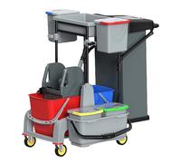 Panier à linge roulant avec roulettes, grande capacité de charge, chariot en plastique durable pour usage commercial et institutionnel