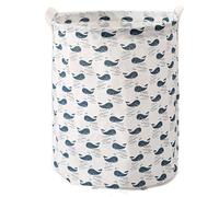 Panier à linge sale en coton et lin, pliable, rond, étanche, seau de rangement pour vêtements d'enfants, jouets, grande capacité de rangement pour la maison