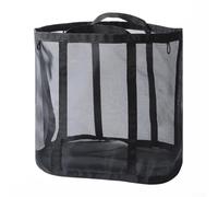 Panier à linge sale pliable en maille à fixation murale pour la maison, l'organisation du linge, solution de rangement pliable pour économiser de l'espace (noir)