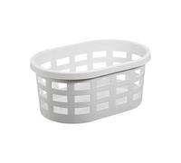 Panier à linge solide en plastique 36 litres - Blanc