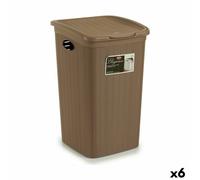 Panier à linge Stefanplast Elegance Beige plastique 50 L 36,5 x 54,5 x 38 cm (6 pièces)