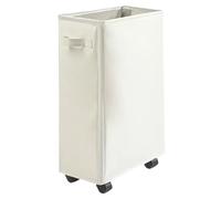 Panier à Linge sur Roulettes: WIYETY Chariot Linge 4 Pièces Roulettes et 1 Pièces Freins, Corbeille à Linge Pliant à Roulettes Bac à Linge Rectangulaire pour Salle de Bains de Chambre à Linge (Beige)