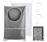 Panier à Linge Suspendu, 2 Pièces Sacs à Linge Suspendu Avec 2 Types Crochet, Panier à Linge Pliable Sac à Linge Pendaison pour Placard Dortoir Salle de Bain