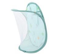 Panier à Linge Suspendu Pliable en Nylon Vert, Poignée