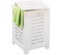 Panier à linge tabouret - blanc