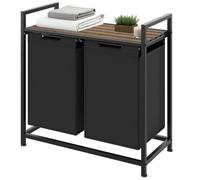 tectake® Meuble de buanderie Industriel 2 Paniers à linge Corbeille a linge Panier rangement Panier linge sale Bac de rangement Organisateur salle de bain chambre Meuble buanderie Panière à linge